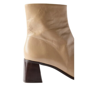 Mint Velvet Aria Neutral Leather Ankle Boots